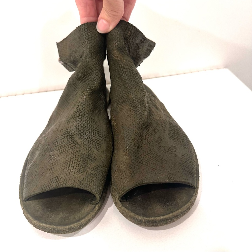Officine Creative Olive Green Women's Open-Toe Flat Shoes 8 - Picture 4 of 10